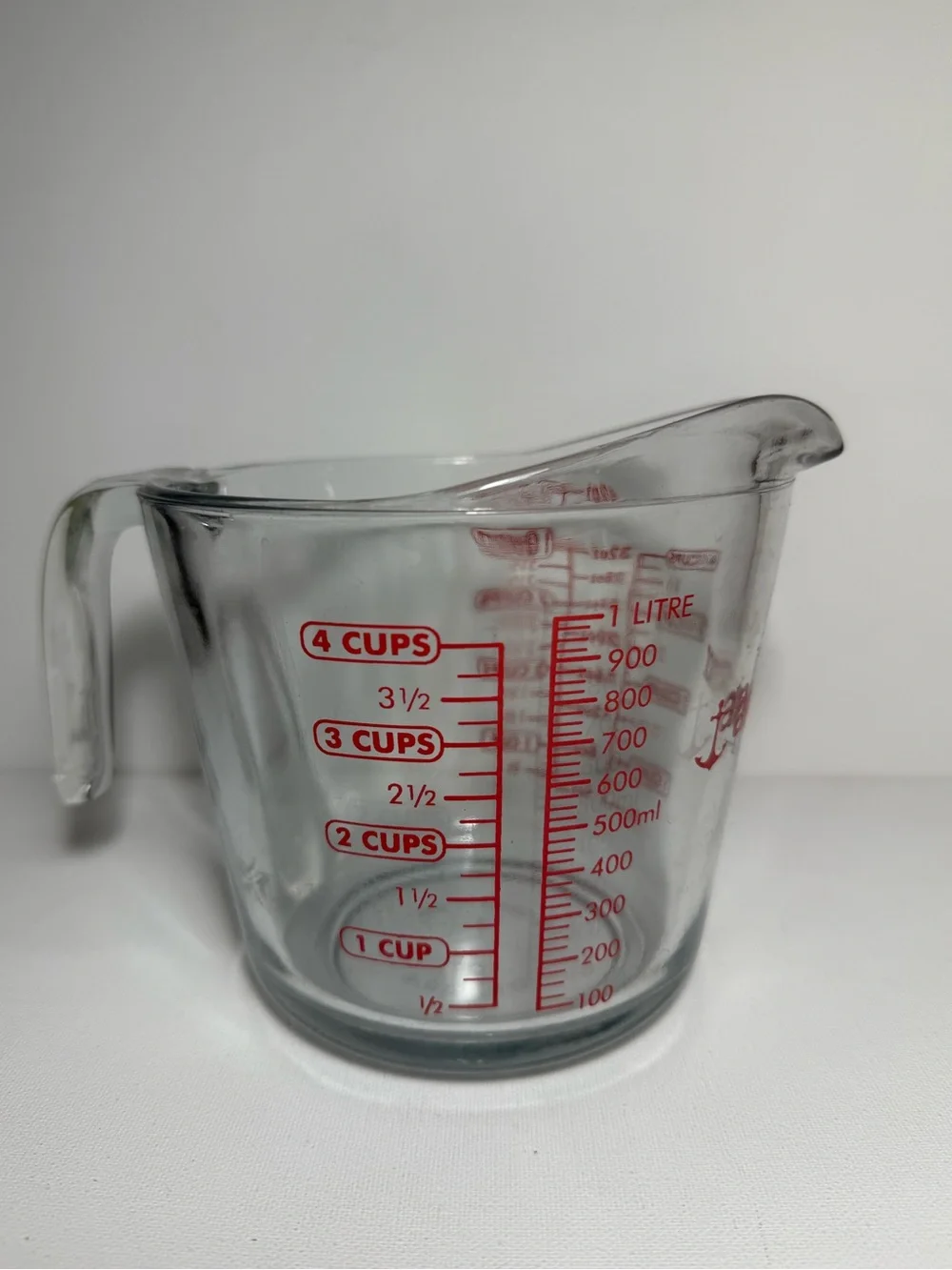 4 cup MEASURING CUP Clear Glass 32oz quart liter mL bowl Anchor Hocking 55178OL9